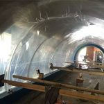 Disesuaikan proyek terowongan akrilik plastik akuarium besar